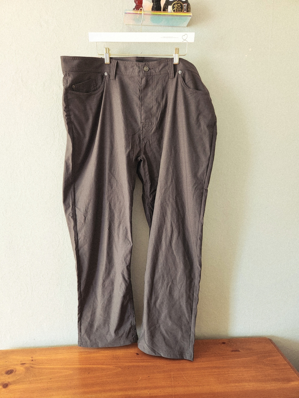 NWT Prana Men's Brion Slim 42/30 in Charcoal Gray